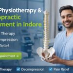 Top physiotherapy clinic in Indore with expert physiotherapist using spine model for pain treatment